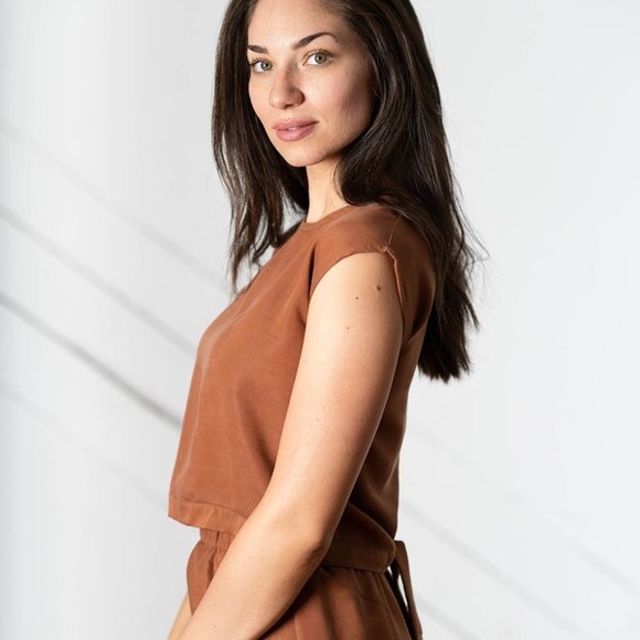 Only Child Clothing Charlie Top in Black Tencel Size L - Picture 2 of 9